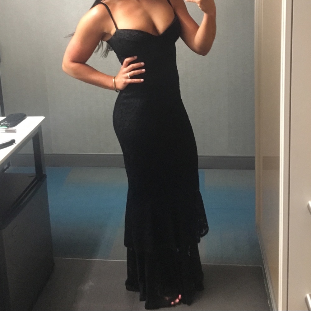 Nookie Liana Black Lace Gown